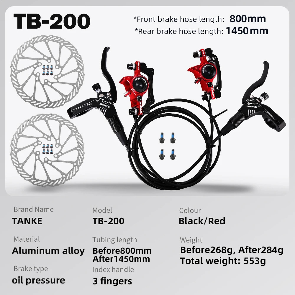 MTB Bike Hydraulic Disc Brake Oil Pressure Caliper Clamp 160mm Front Rear handle A illar CNC bicycle Accessories upgrad 250118