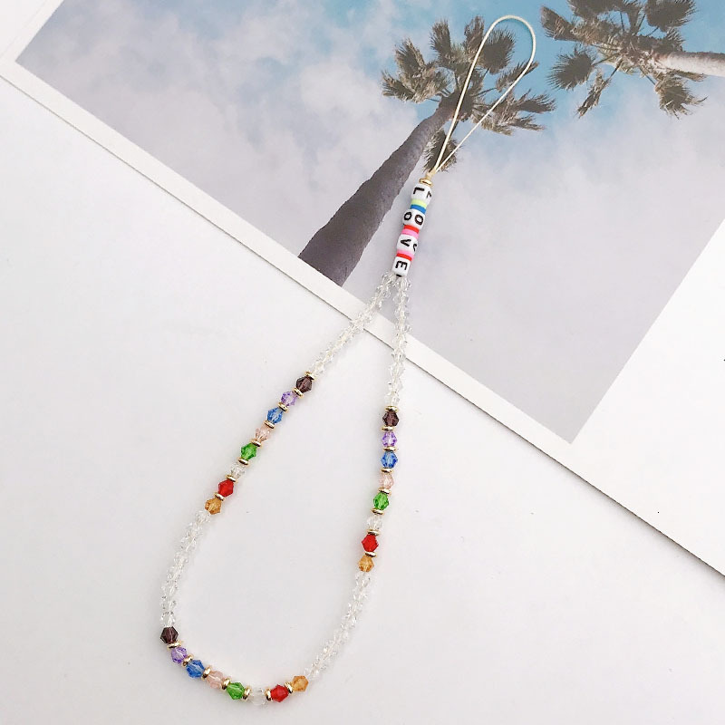 New European and American Colorful Phone Chain Handmade DIY Bead Anti Loss Phone Chain