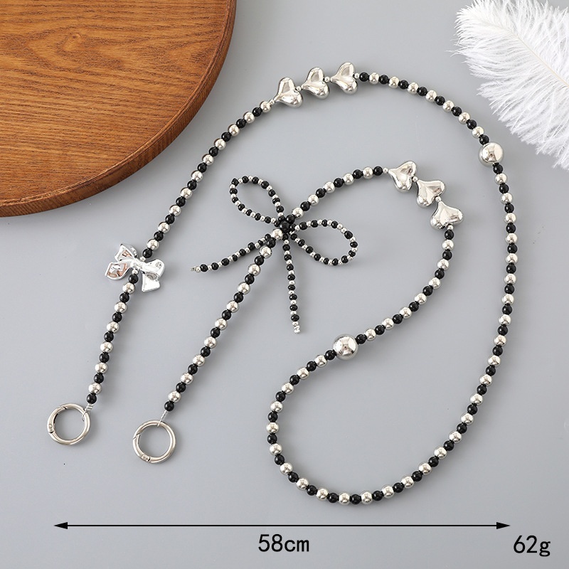 Yilian's new pearl love bow crossbody bag replaces the chain with creative versatile mobile phone lanyard accessories