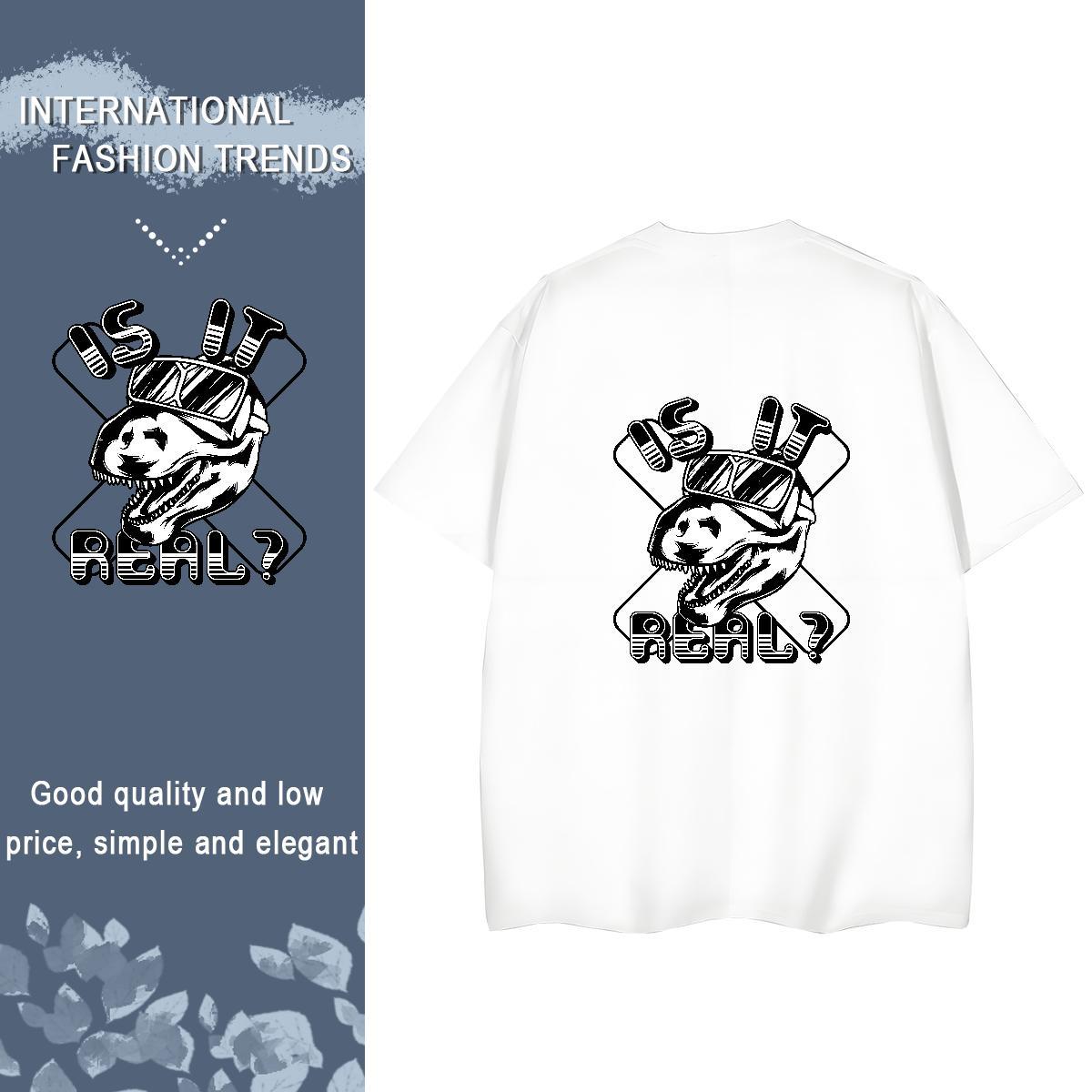 Fashion New T shirt 100% Cotton 230g Breathable High Street Hip Hop skull Lady T shirt Female DIY Anime Printed Tops Tees