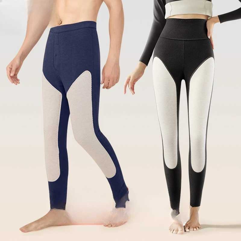 2024 Winter Mens Hot Underwear Mens Wool Leg Tight Warm Pants Hot Press Pants Bottom Tight V862 W240903