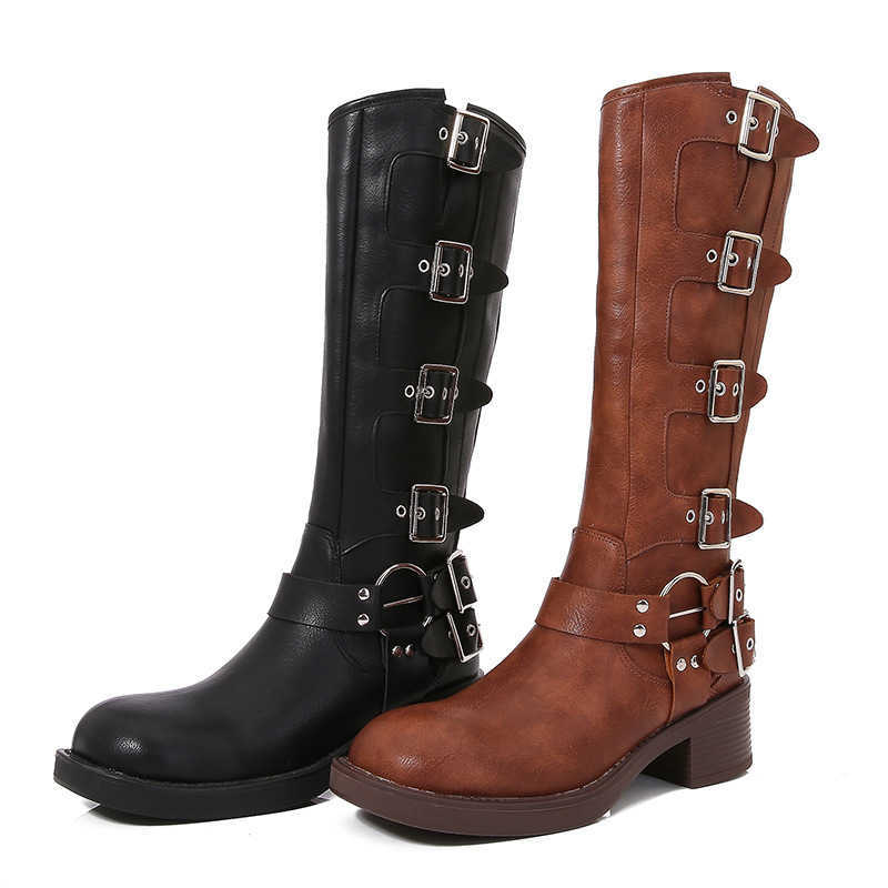 Fashion Style Martin Boots Painted Martin Boots Thick Belt Buckle And Trendy Motorcycle Rider Women Shoes 240826