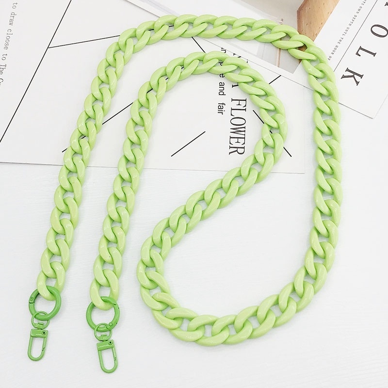 Yilian Jewelry New Color Acrylic Phone Handmade Bag Weaving with Diagonal Cross Chain