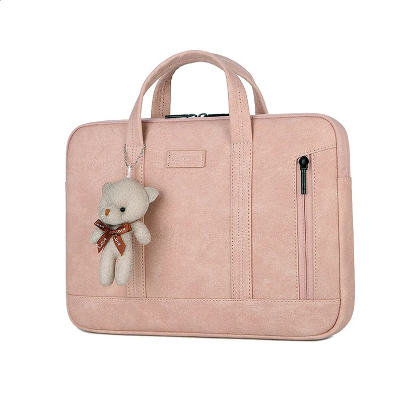 11 12 13 14 15 inch waterproof PU laptop bag male package sLeeve handbag portable Kumon suitable for women 240903