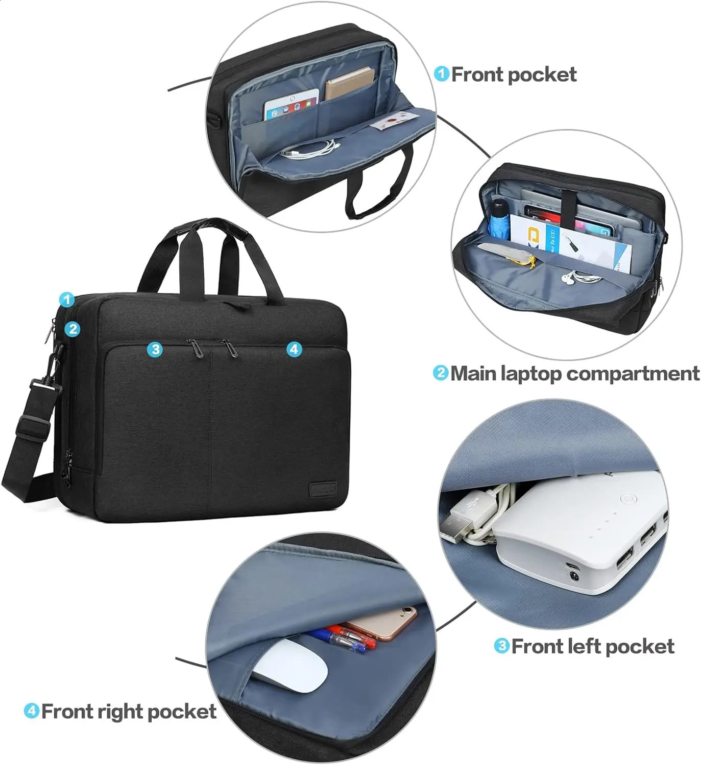 Laptop Shoulder Bag 17 17.3 inch Portable Computer Messenger Bag for MacBook Air Pro Notebook Case SLeeve 240903