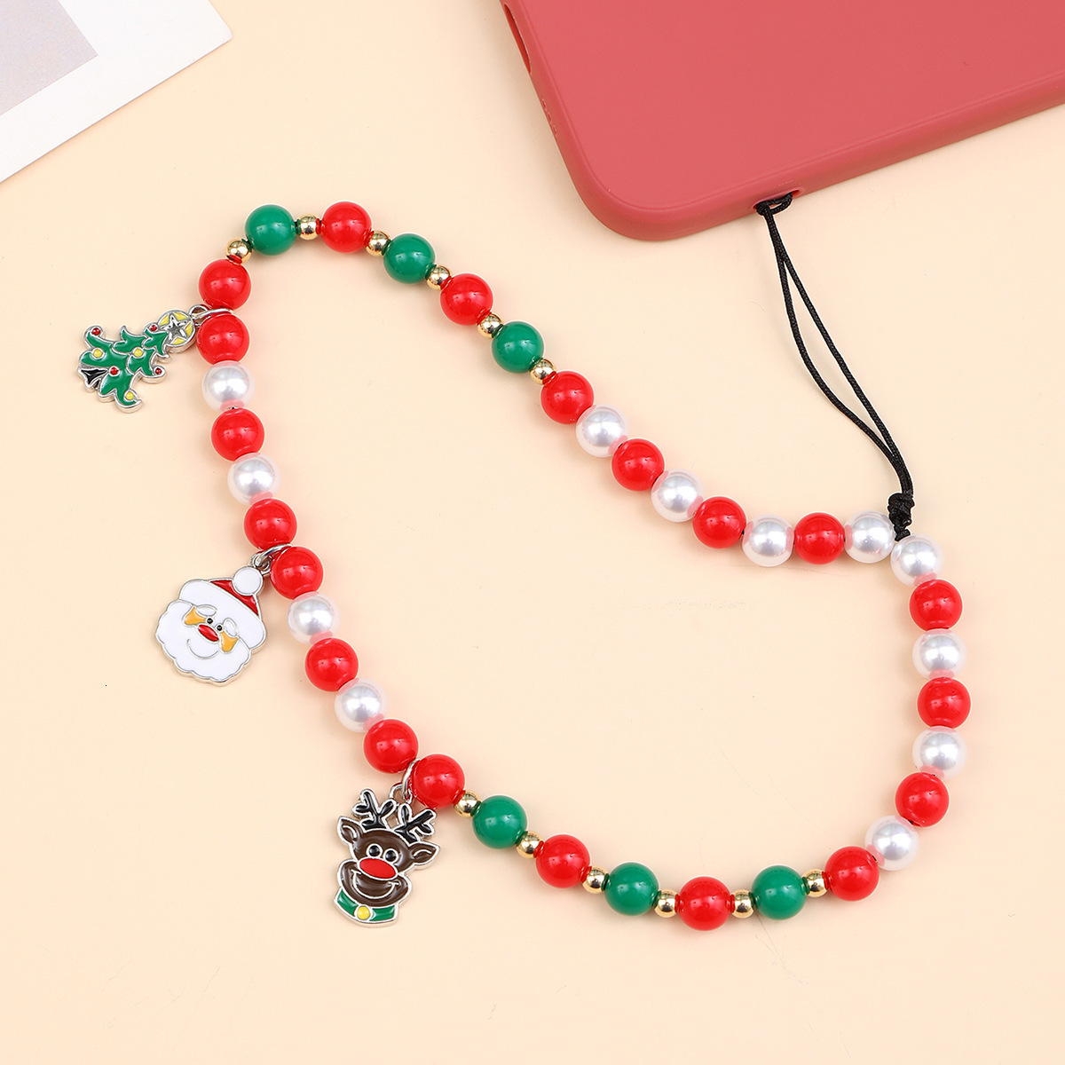 Yilian New Chain DIY Jewelry Accessories Christmas Soft Ceramic Phone Handmade Beaded Hand Rope