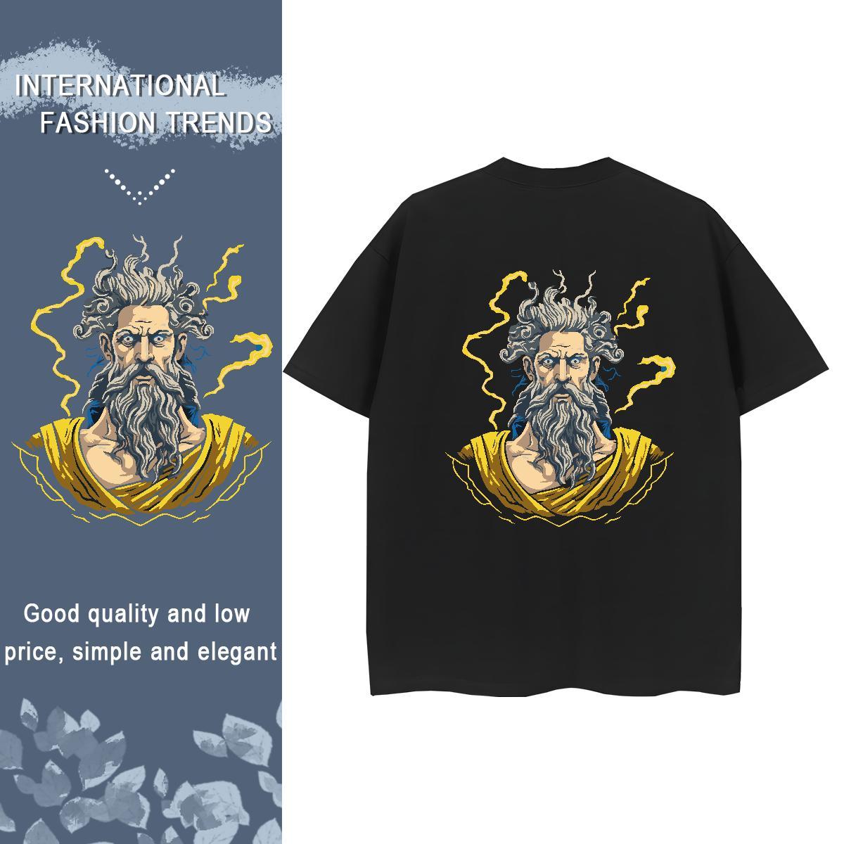 2024 DIY Woman T Shirts 230g Cotton Crew Neck Breathable Casual Daily Wear portrait Womens Tshirts Unisex DIY Anime Printed Tops