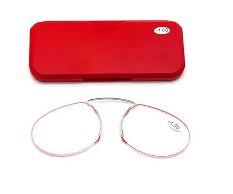 Latest Ultralight Mini Mens Pocket Reading Glasses Thin Clip Nez Nose Clip Elder Glasses Armless TR Glasses 1.5 2.5 W240907