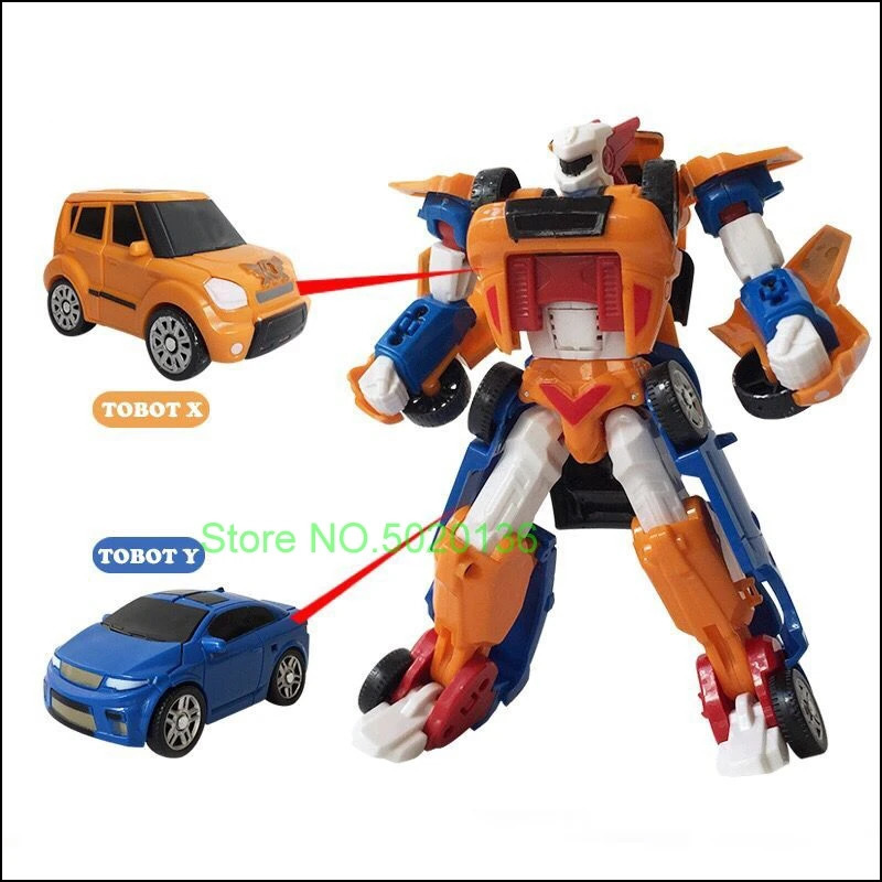 3 In 1 Tobots Transformation Robot Korea 2 In 1 Cartoon Brothers Anime Deformation Car Airplane Toys for Child Christmas Gift 240902