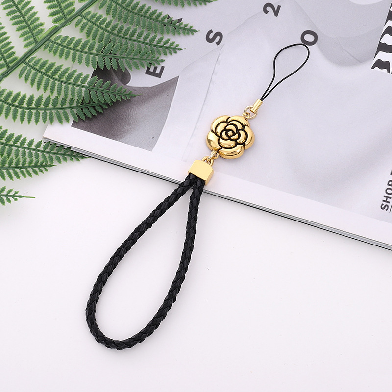 New Xiaoxiangfeng Plum Blossom Chain Flower Leather Weaving Phone Hanging Rope Small Gift