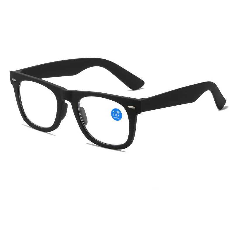 Square reading glasses anti blue light blocking computer reader suitable for womens retro reading elder eyes 0+1.0 to+4.0 W240907