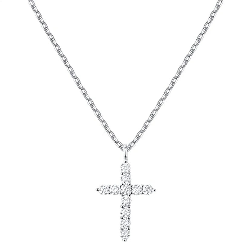 14K gold-plated cross necklace suitable for women 240906