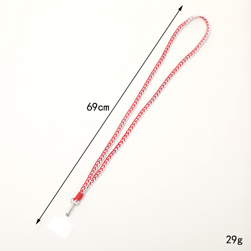 Yilian new gradient woven rope crossbody chain phone case anti loss hanging pendant long single buckle with clip