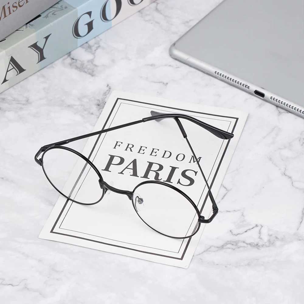 Fashion metal reading glasses retro round frame glasses womens ultra light resin glasses magnifying visual care+1.0~+4.0 W240906