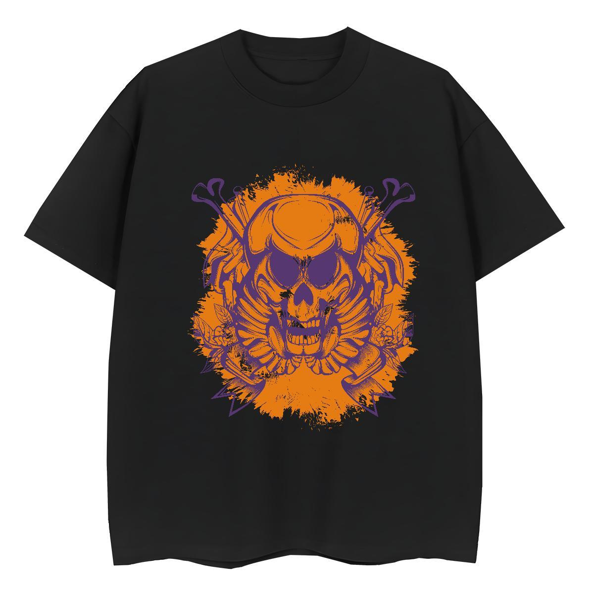 2024 Womens T Shirts 230g Pure Cotton O-Neck Short Sleeve Sports Casual skull Women Tees Designer Nice Skull Clothings