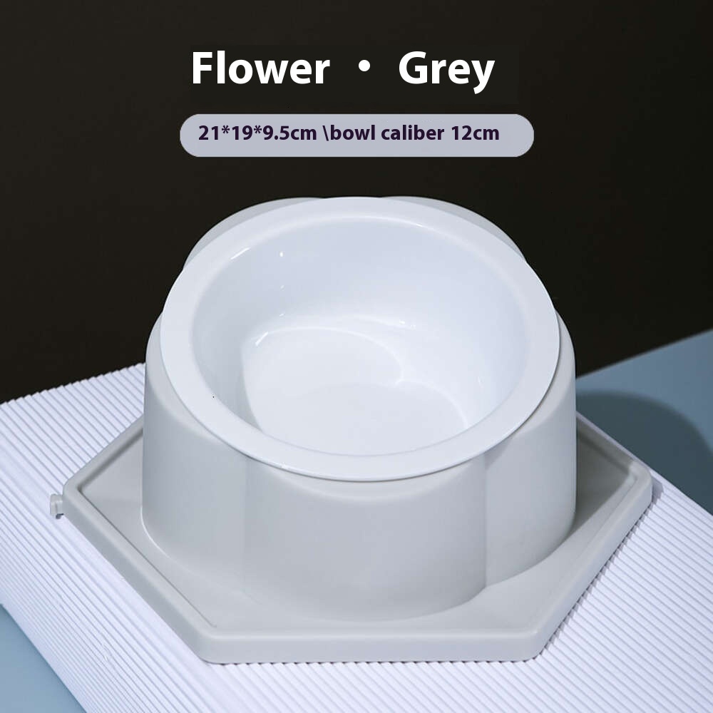 Pet diamond can be combined tilted neck protection, cat food bowl with slanted mouth, knock and anti slip feeding bowl, pet supplies