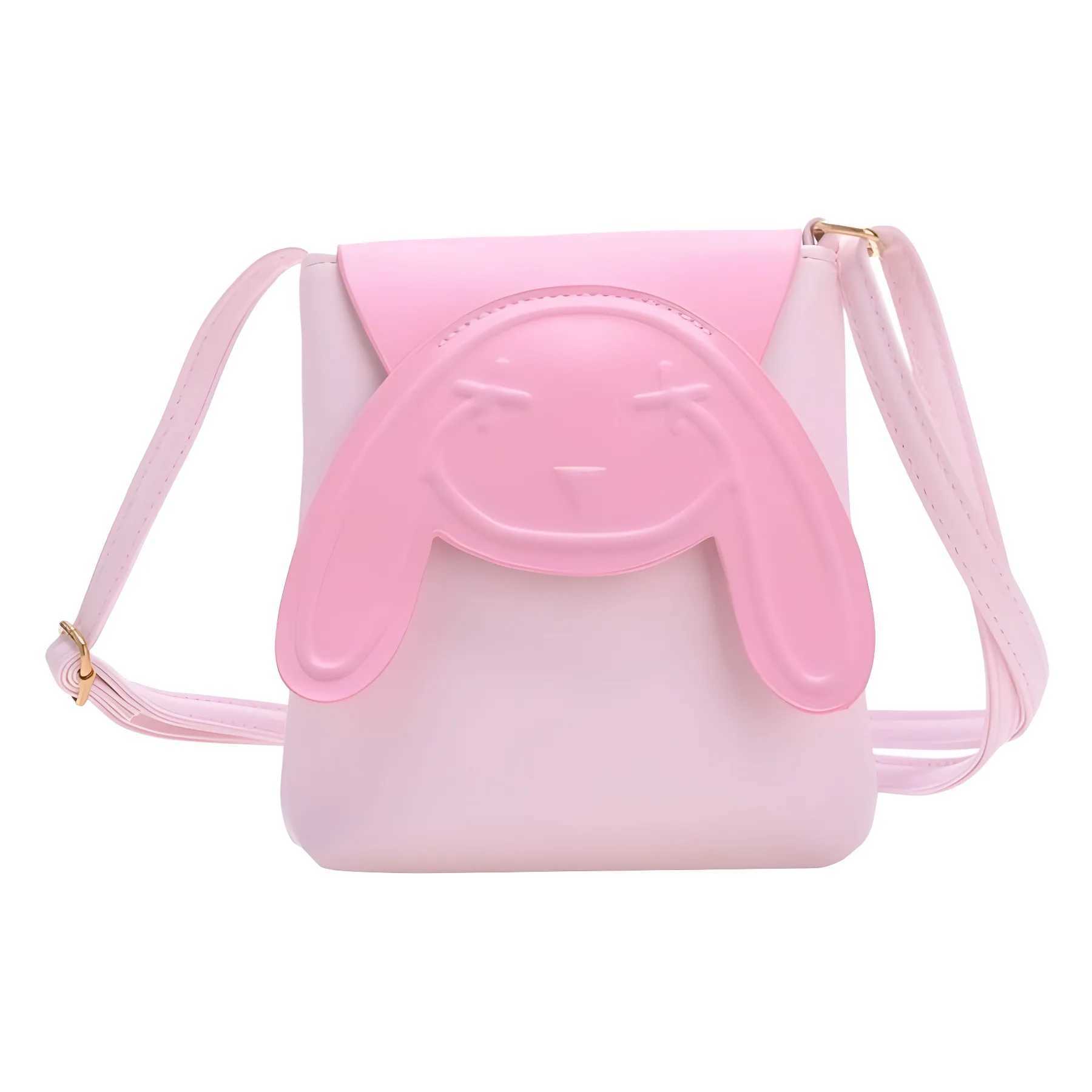 Childrens Bag Cute Rabbit Contrast Color Variable Cross Small Square Bag Girl Baby Replacement Accessory Bag W240906
