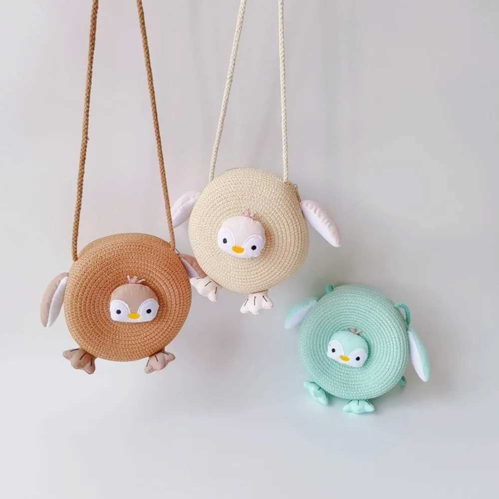 Childrens casual shoulder bag hand woven cute mini flower letter making bag fashionable accessories childrens bag W240906