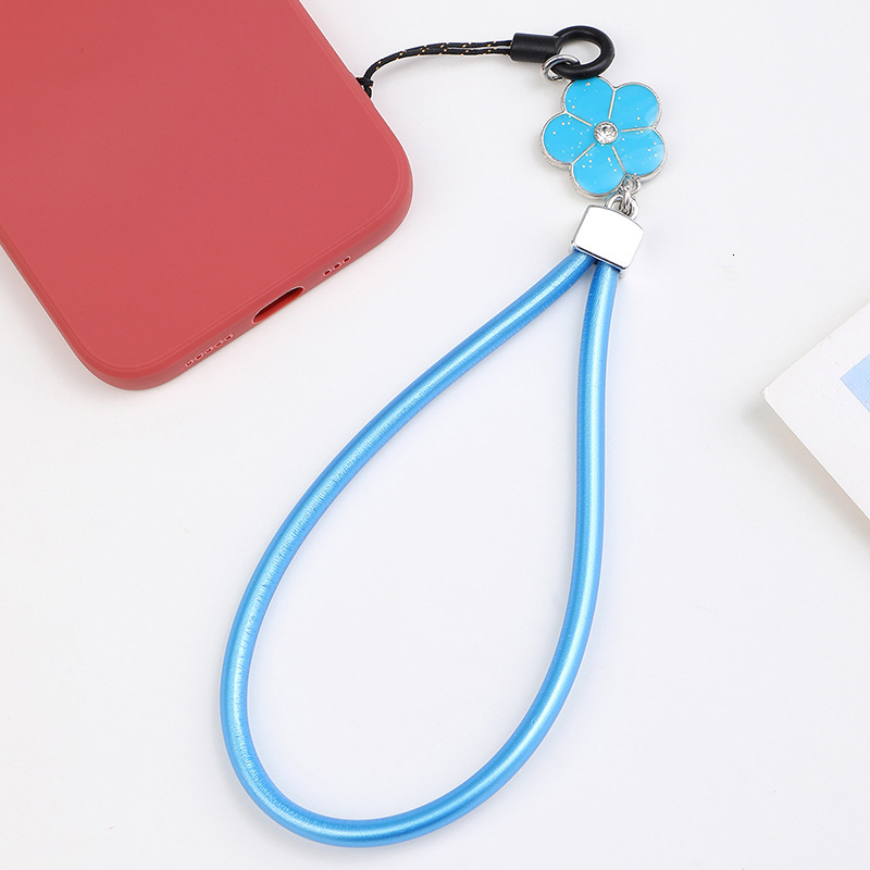 Yilian new plastic silicone tube gold foil wristband short hanging rope anti fall phone chain gift for women