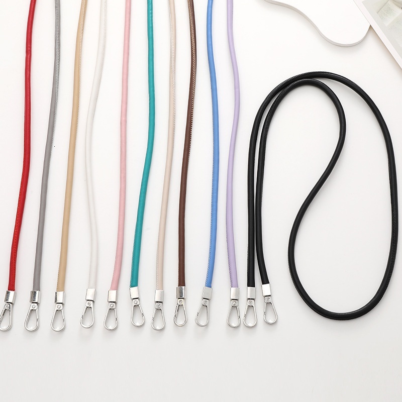 Yi Lian's new product, 6mm leather round crossbody case, accessory, anti drop phone chain, hanging rope for women