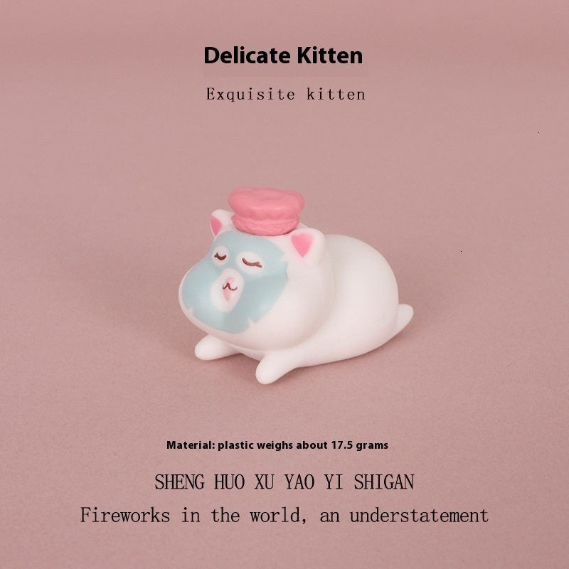 Charming Little Kitten Statue Novelty Cartoon Kitty for Personalized Room Accessories
