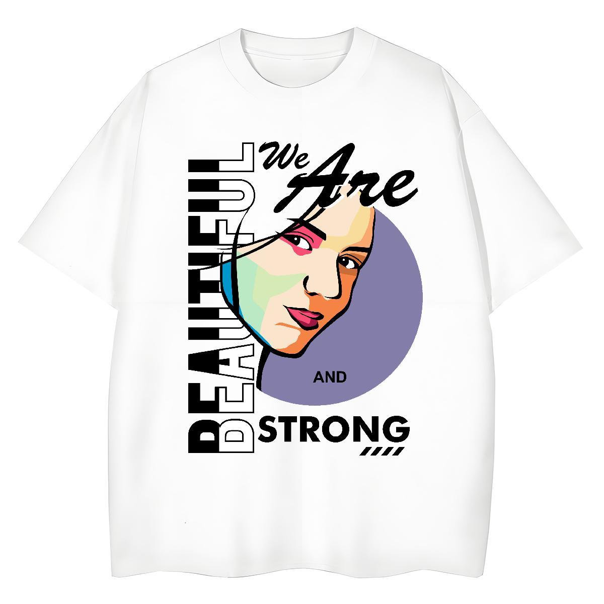New Woman T Shirts 230g Pure Cotton Short sleeve Soft High Street Hip Hop women Couples T Shirts Brand Floral Print Tops Shirt