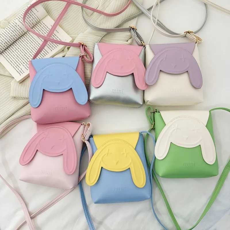Childrens Bag Cute Rabbit Contrast Color Variable Cross Small Square Bag Girl Baby Replacement Accessory Bag W240906