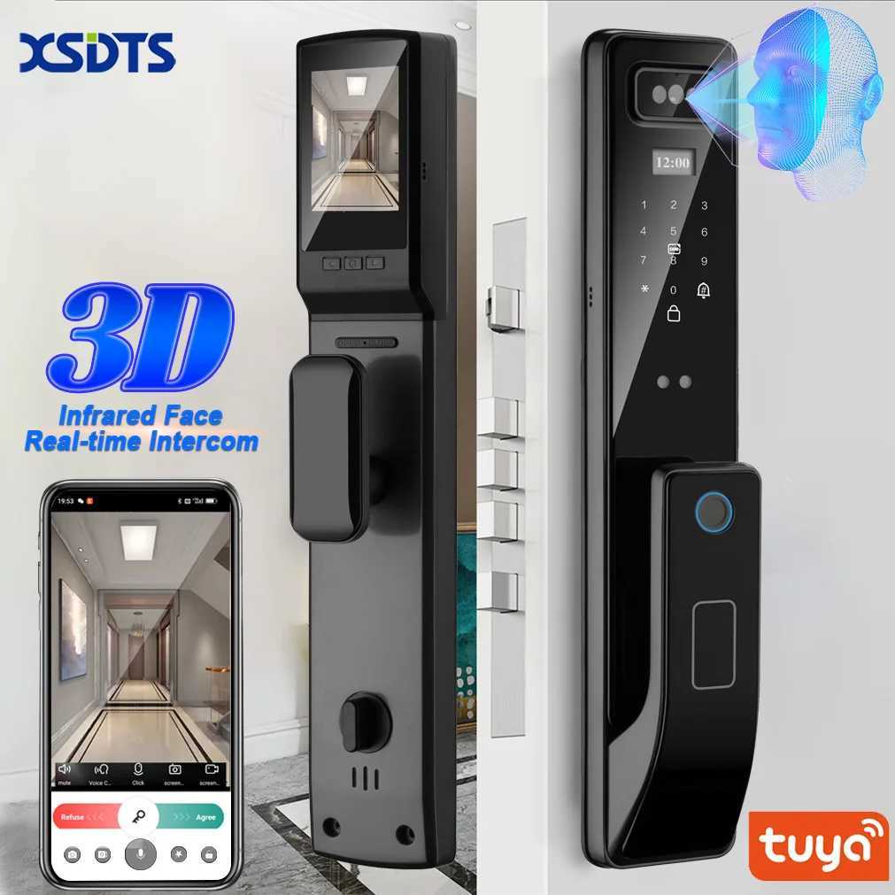 3D facial real-time intercom intelligent door lock security camera intelligent fingerprint password biometric electronic key unlocking CL240920