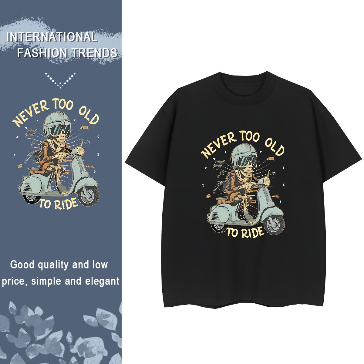 DIY T Shirt For Woman 230g Cotton Breathable Short Sleeve Casual motorbike Womens Tshirts 5A White Plus Size Tops