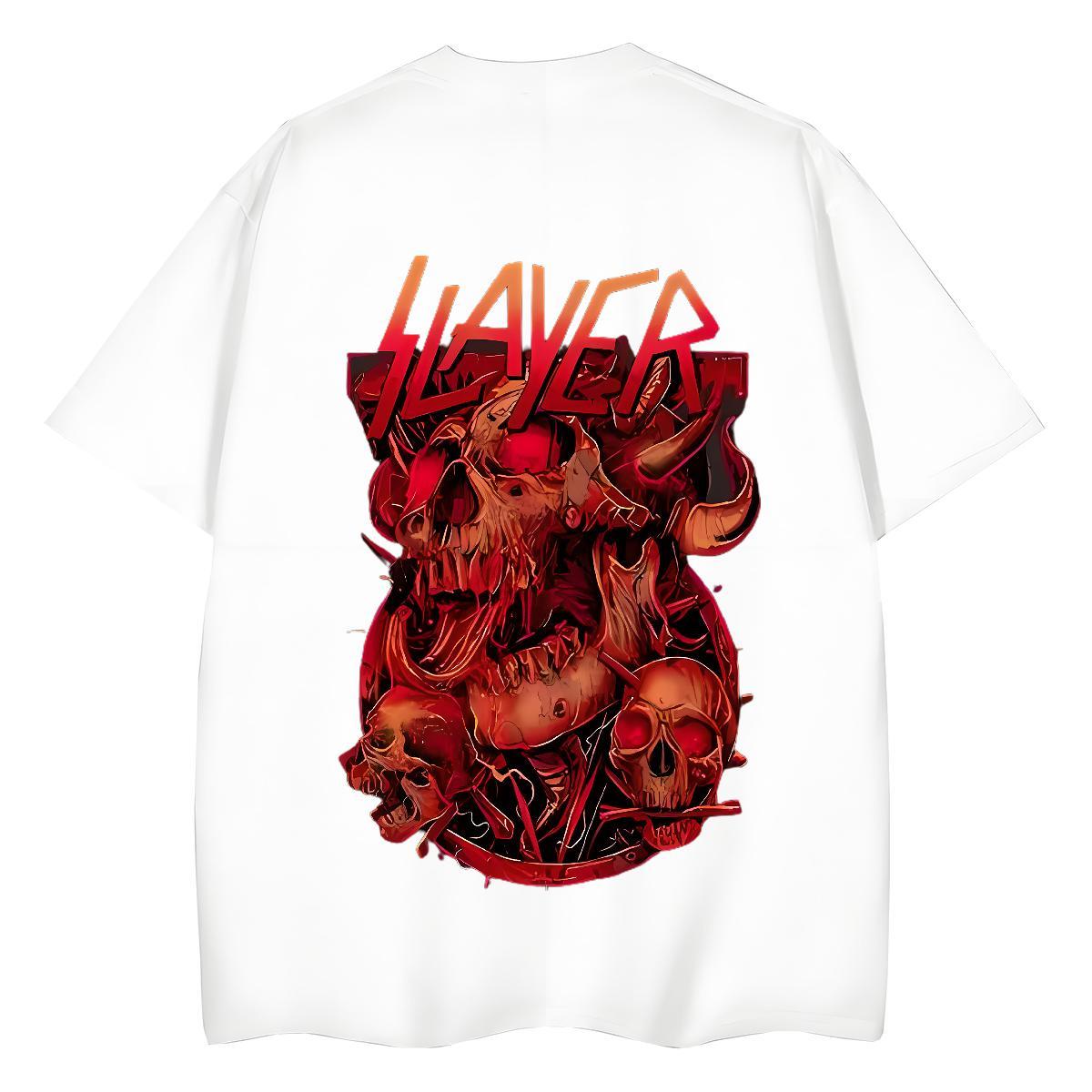 Fashion T-Shirts 100% Cotton 230g Short sleeve Soft Casual Daily Wear skull Lady T shirt 5A Oversized L-4XL Tops