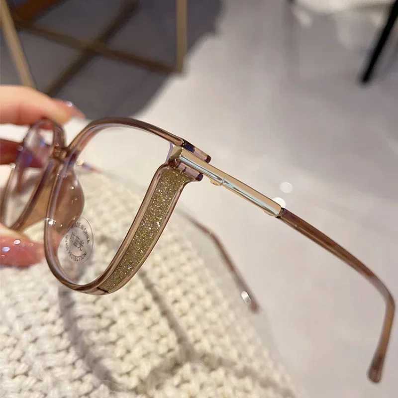 Presbyopia glasses luxury womens oversized frame anti blue light finished glasses prescription reading glasses refractive power up to+4.0 W240907