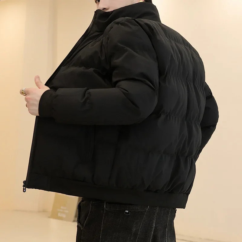 Autumnwinter Trendy Warm Cottonpadded Jacket Versatile Down Cotton Coat For Men Streetwear Style 240907