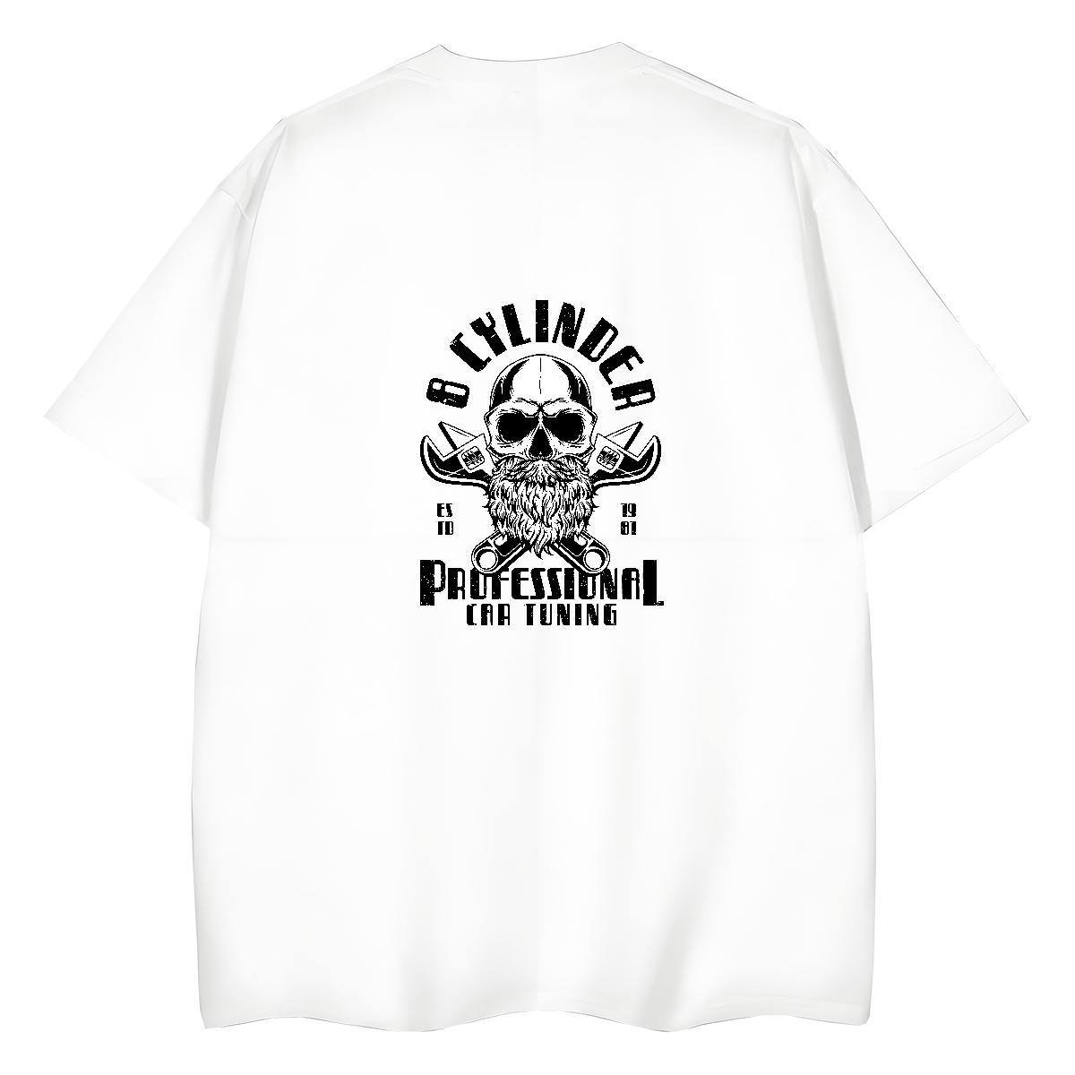 2024 DIY Womens T Shirts 230g Pure Cotton Crew Neck Hip Hop skull Woman Tshirt Free Shipping Anime Print Clothes Shirt