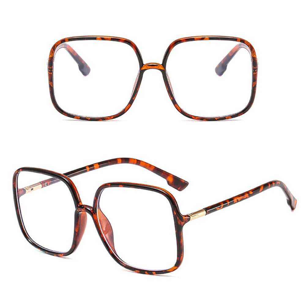 1 piece of womens fashionable metal oversized glasses blue light blocking mens retro square glasses frame optical glasses W240906