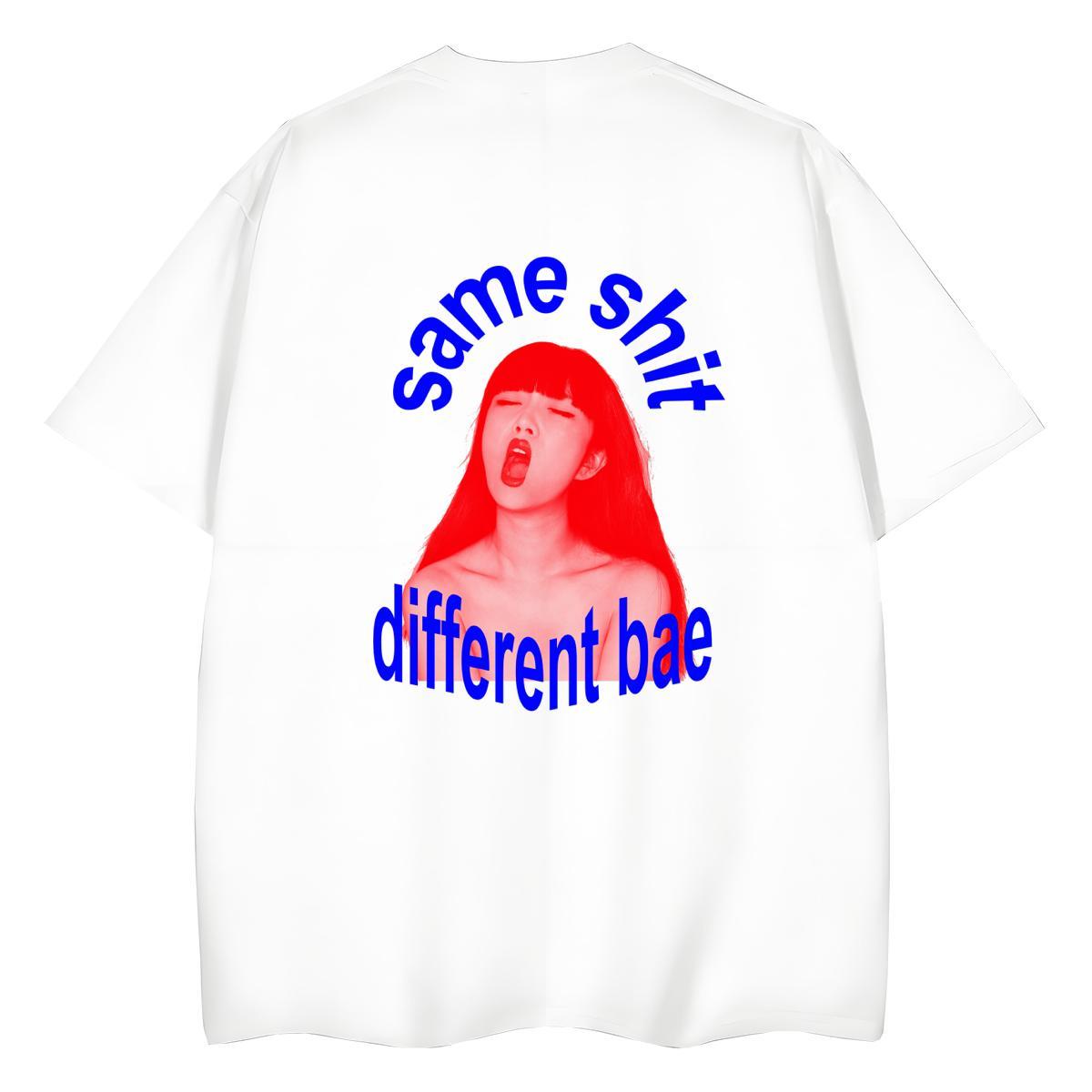 2024 Casual Womens T Shirts 100% Cotton 230g O Neck Short Sleeves Hip Hop Street dirty talk Tshirt for Man Woman Designer Nice Anime Print Clothings