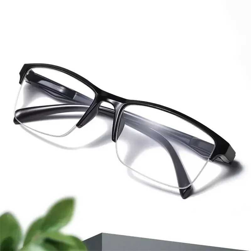 Ultralight square half frame reading glasses Presbyonic glasses for men+0.25 0.5 0.75 1.25 1.5 1.75 2.25 2.5 2.75 3 W240906