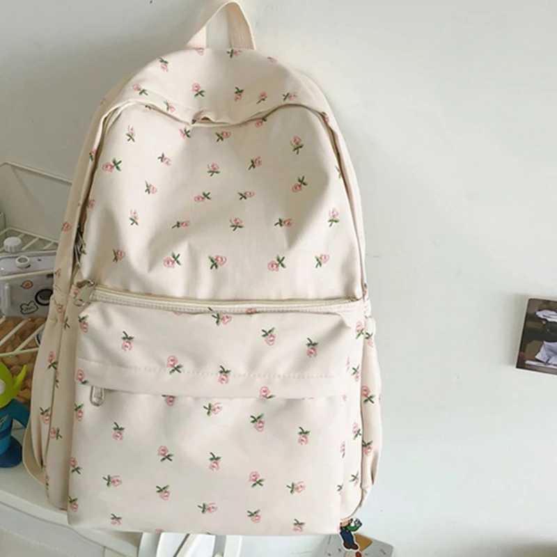 CMM Girls Medium Backpacks Womens Backpack Purse Teens Cute Flower Print Travel Anti Theft Daypack Casual School Bookbag 240907