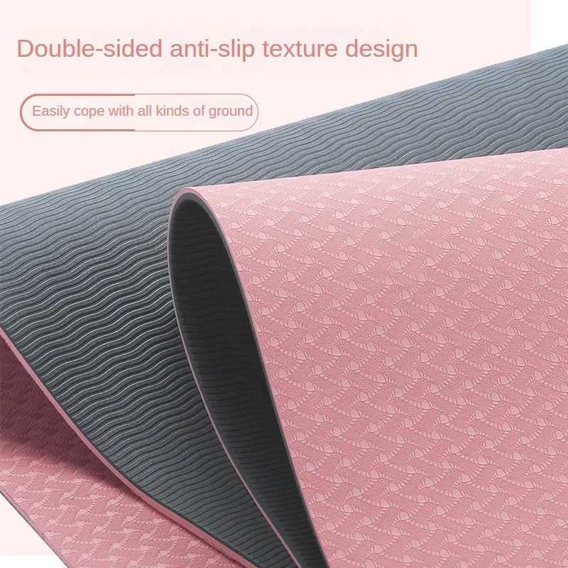 Zen Rhyme 6mm thick TPE anti slip and odorless professional fitness gym fitness exercise yoga mat suitable for beginners W240906