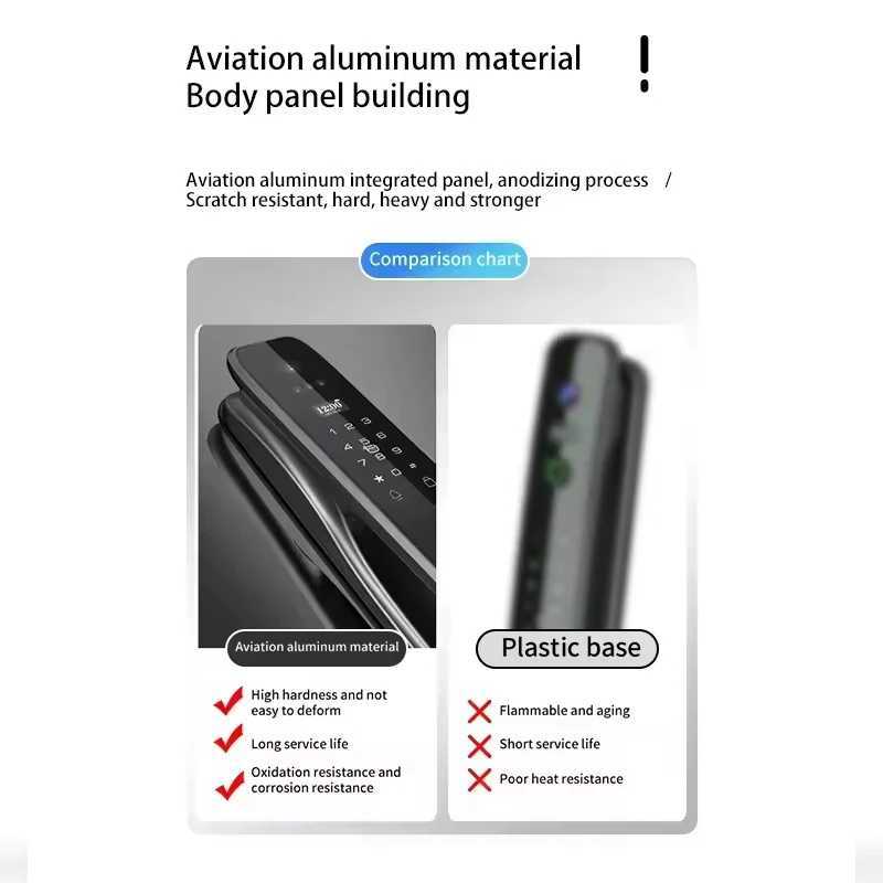 HX5 Smart Door Lock 3D Facial Recognition Smart Home Door Lock WiFi Digital Electronic Lock WiFi Camera Rfid Card CL240907