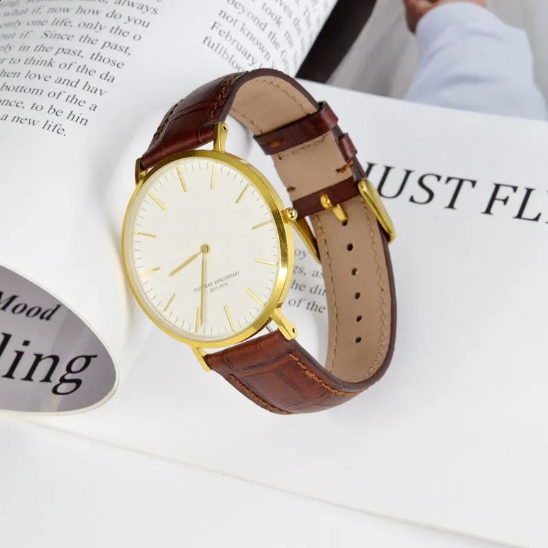 ANNEFIT Italian Leather Watch Band 18mm 20mm 22mm Embossed Alligator Grain Bracelet Stainless Steel Buckle Quick Release 240906