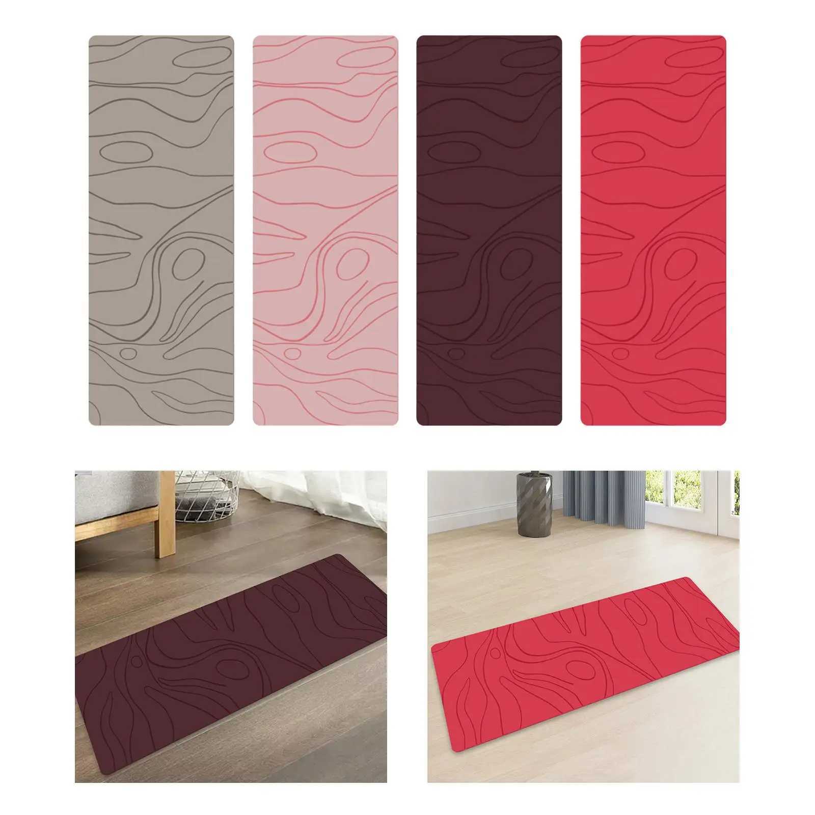 Portable yoga mat and anti slip exercise mat for Pilates fitness muscle building W240906