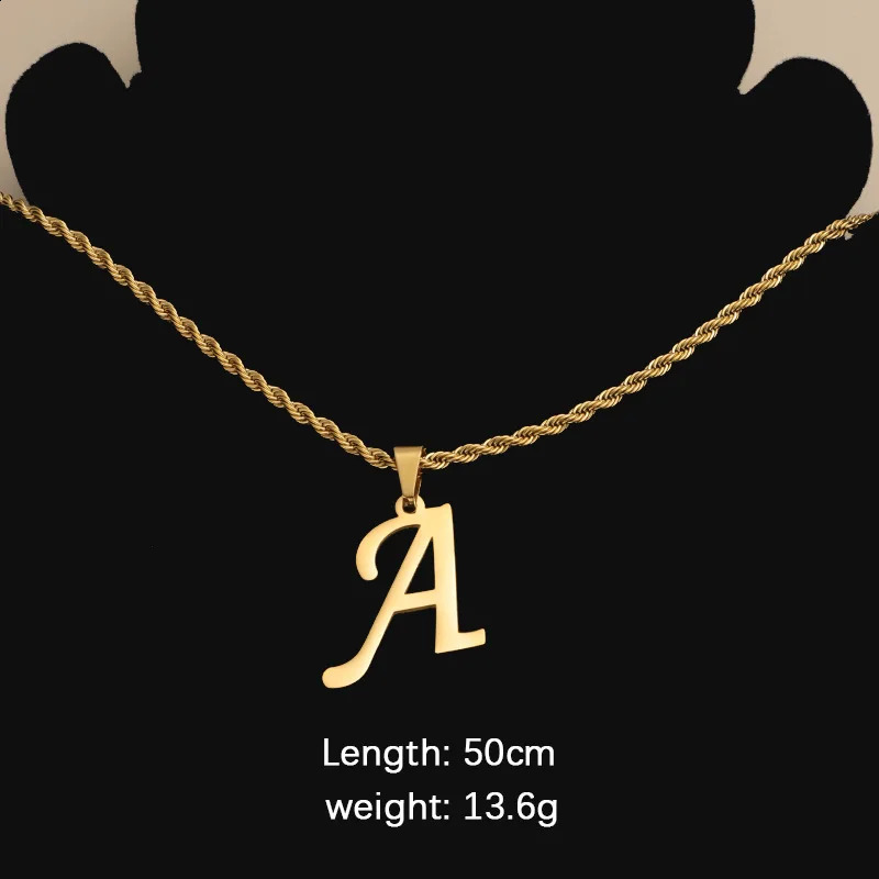 Initial Necklaces Gold-Plated Personalized 26 Letter Pendant for Men, Women, Boys & Girls, 2024 Jewelry Gifts 4