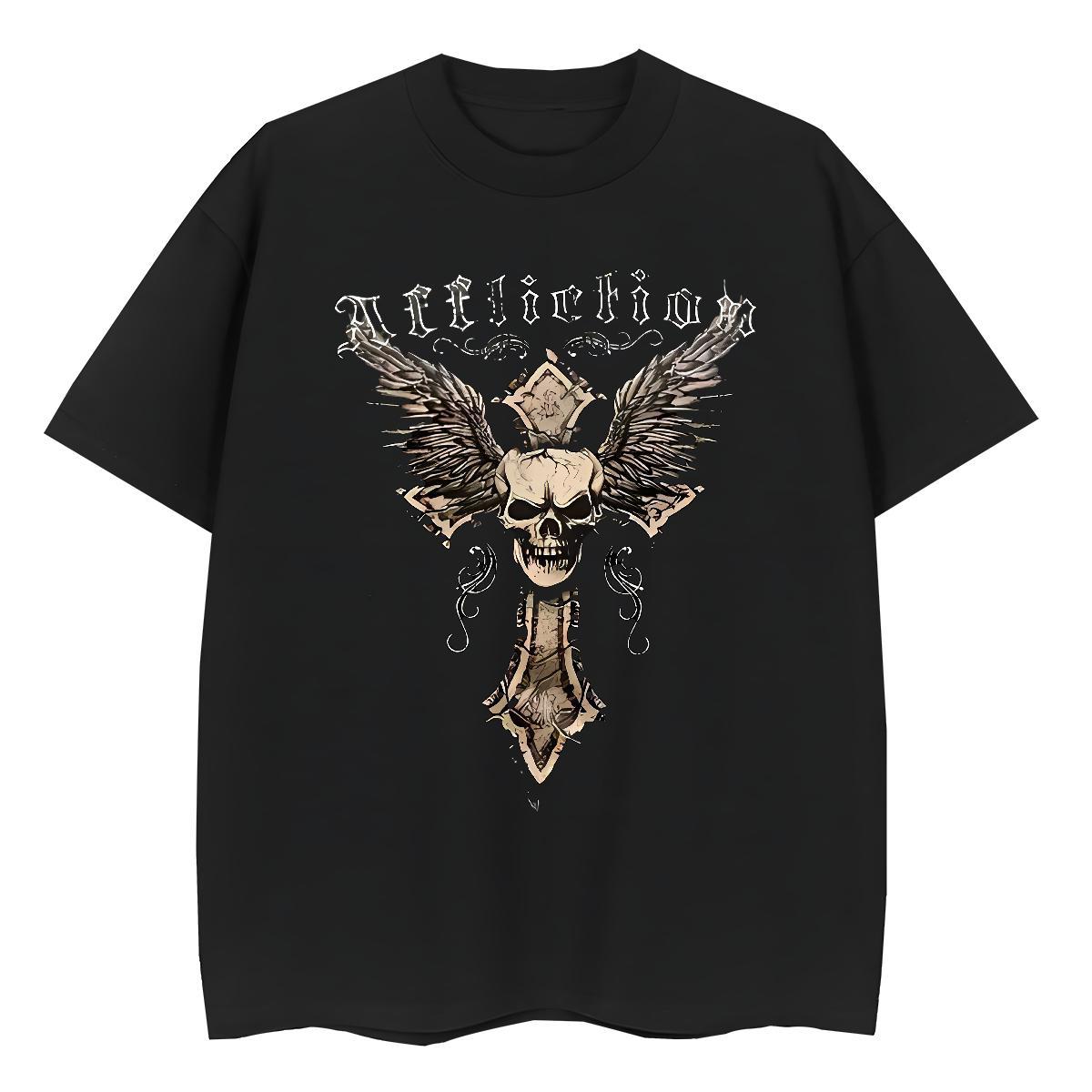 2024 Designer T-Shirts 100% Cotton 230g Crew Neck High Street Hip Hop skull Woman Tshirt Designer Nice Customized Print Tees
