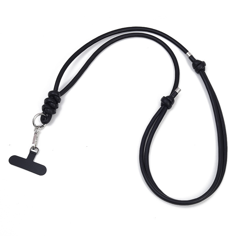 New DIY lanyard leather crossbody chain, mobile phone back clip lanyard, luggage keychain pendant, hanging accessory to prevent loss