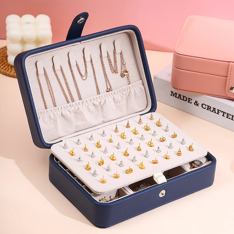 PT032,Korean version Simple Ins Style portable storage box 2024 high-end large capacity travel jewelry bag 240906