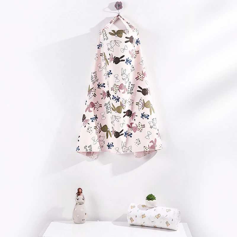 Baby care scarf covering apron used for new mother breast feeding cover breathable cotton care cloth printing outdoor feeding corner W240907