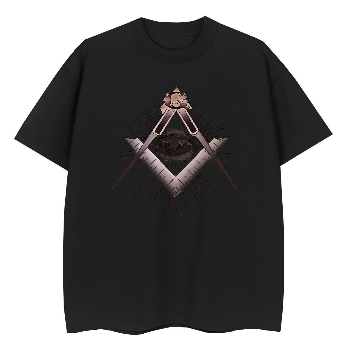 Fashion Casual Women T Shirts 230g Pure Cotton Breathable Hip Hop eye of the devil Women Tees Unisex DIY Anime Printed Polos
