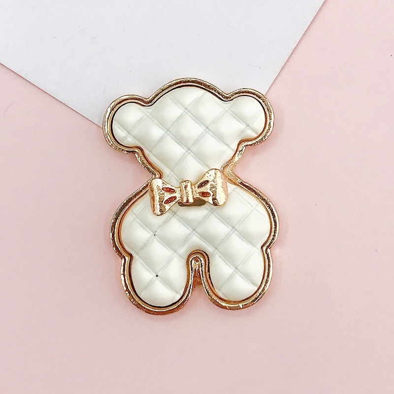 Yilian's new creative spray painted DIY accessories, phone cases, beauty materials, alloy teddy bear hair accessories