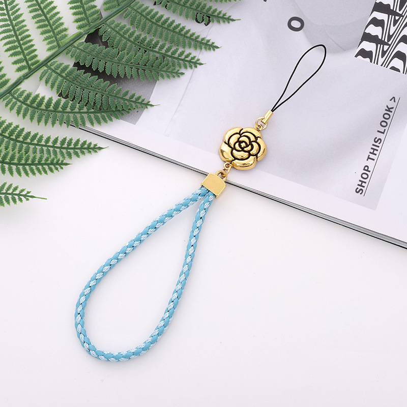 New Xiaoxiangfeng Plum Blossom Chain Flower Leather Weaving Phone Hanging Rope Small Gift