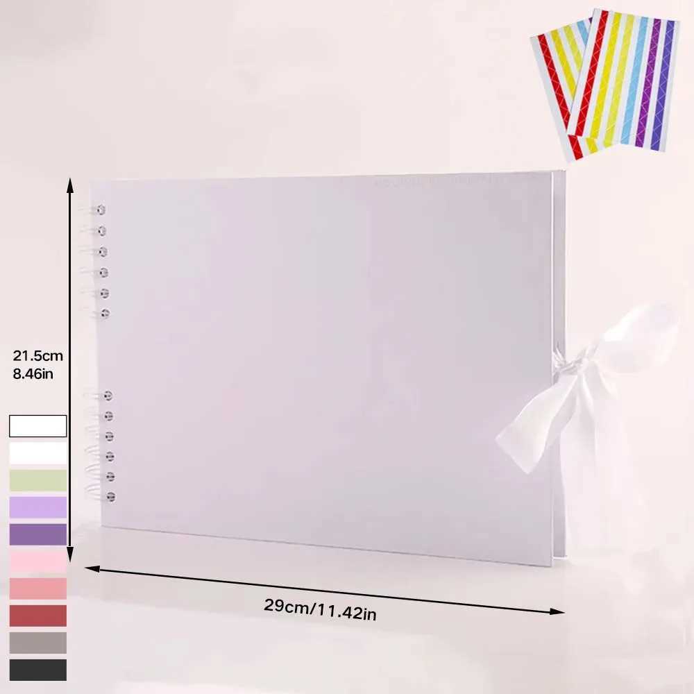 ZK20 80 Black Pages Memory Books DIY fotografico Photo Albums Scrapbook Cover Kraft Album Birthday holiday anniversary giftsY240907